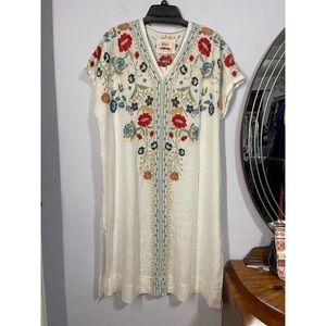 Johnny Was Biya Embroidered Dress